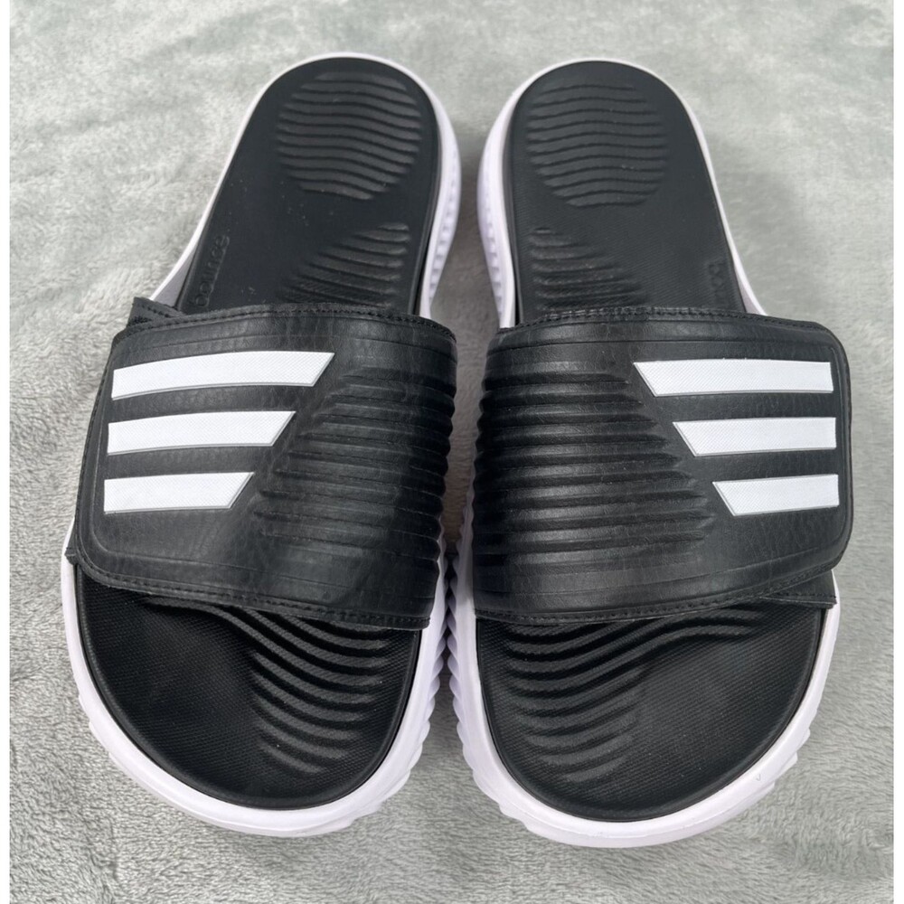Adidas Alphabounce Slide 2.0 Black White Mens 7 Sandal Adjustable Strap